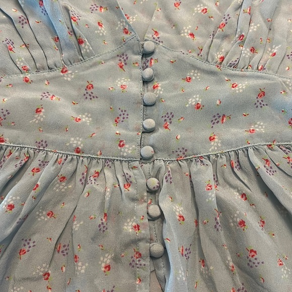 NWOT LoveShackFancy bSteph Top in Blue Ribbon - Picture 8 of 10